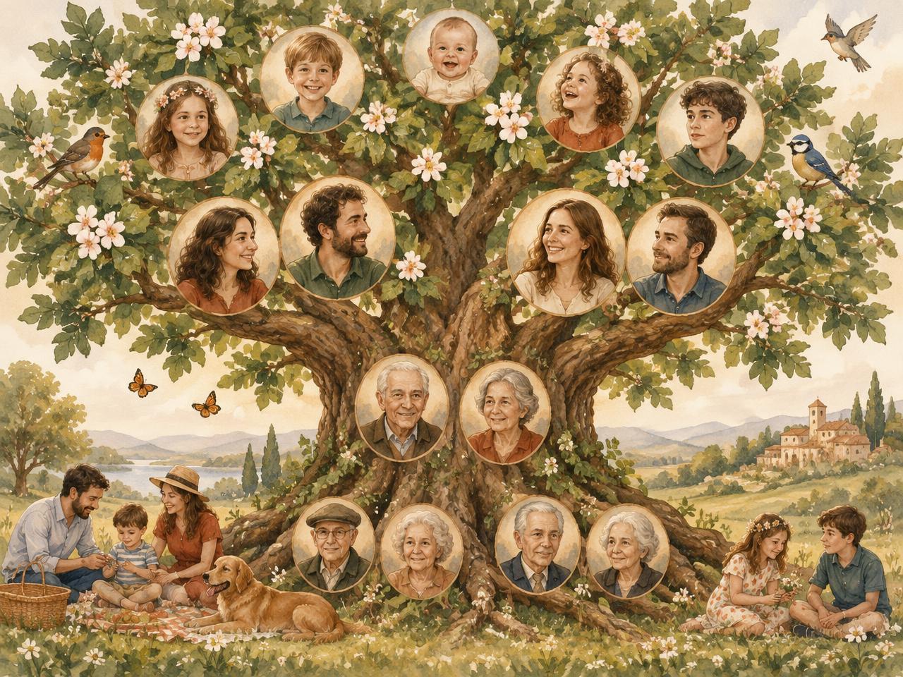 Illustration de l’univers familial de FamilyTribe